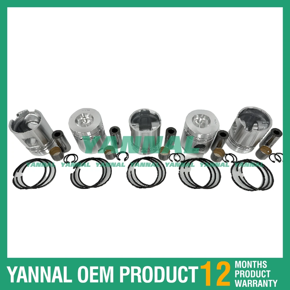Отличное качество 5 шт. F5L912 поршень с кольцами для деталей двигателя Deutz
