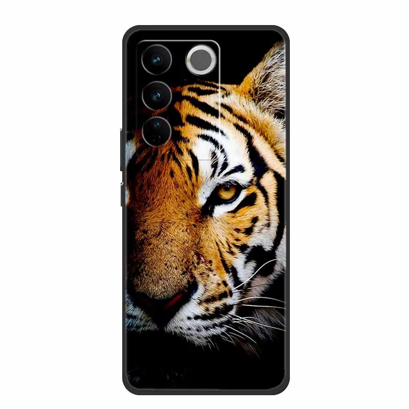 Чехлы для Vivo V27 Pro V27e мягкие силиконовые чехлы из ТПУ с изображением волка льва