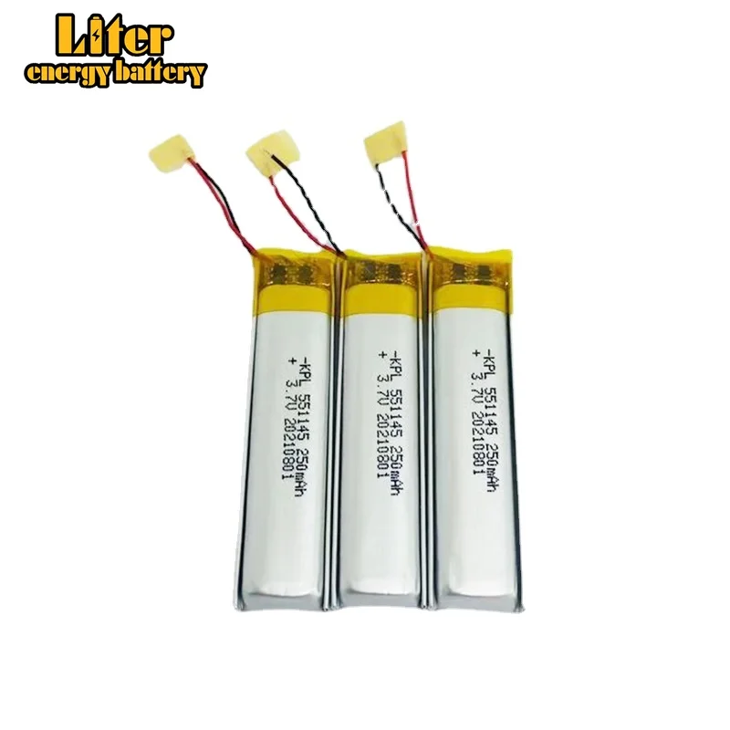 

Polymer fast charging battery 551145 square lithium cobalt oxide battery self-timer recorder electric toothbrush lithium battery
