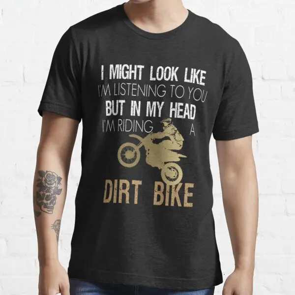 

In My Head I m Riding A Dirt Bike Funny Motocross Gift t shirt for YMHAHA Cagiva Ghezzi Benelli BMW Jawa Harris