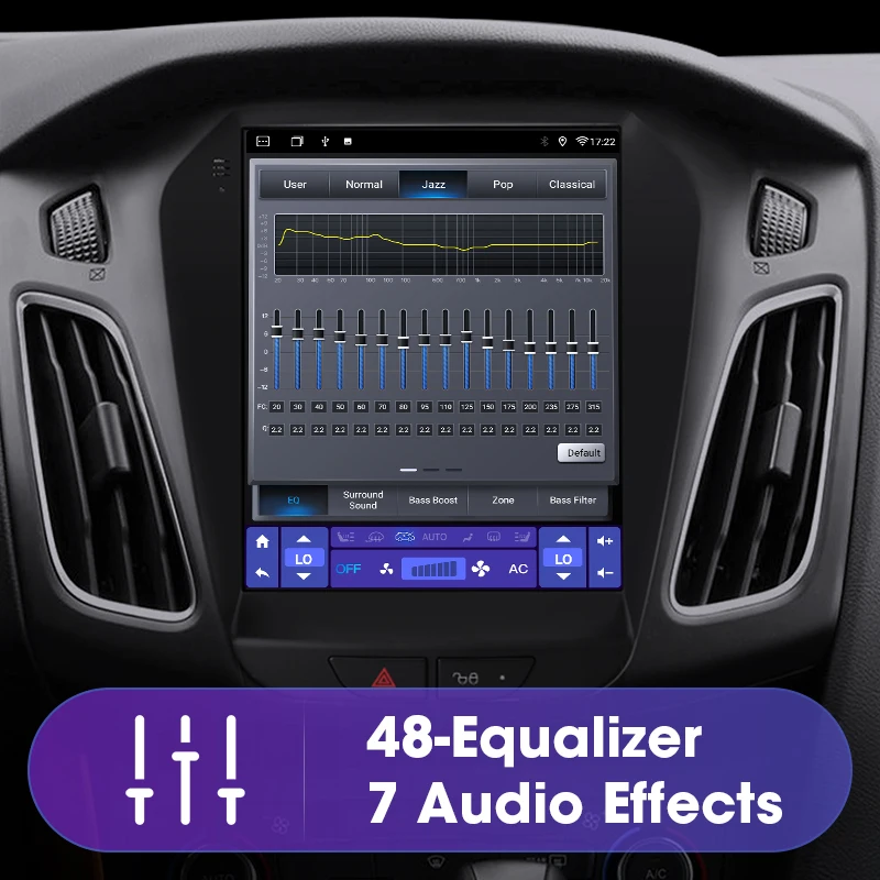 $107.22 For Tesla Style 2 Din Android 11 Car Radio For Ford Focus 3 Mk 3 2011 - 2019 Multimedia Video Player GPS Stereo Carplay DSP RDS