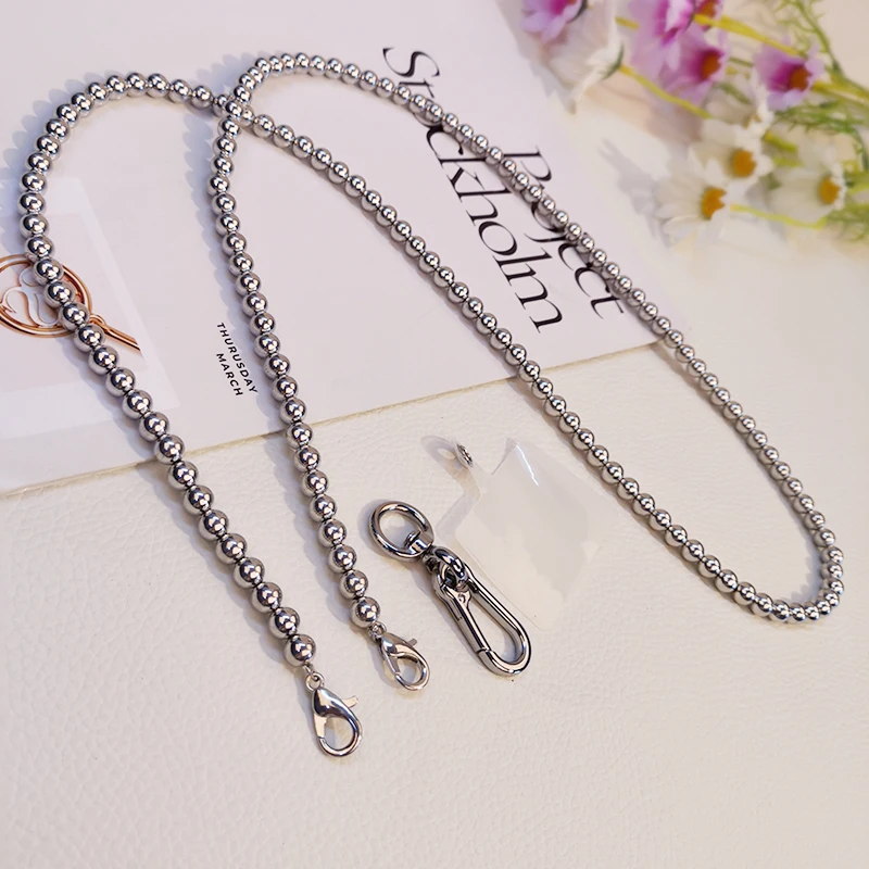 

Hanging Chain Female Electroplating Ball Pendant Crossbody Section with Clip Universal Lanyard Durable Anti-lost Phone Lanyard
