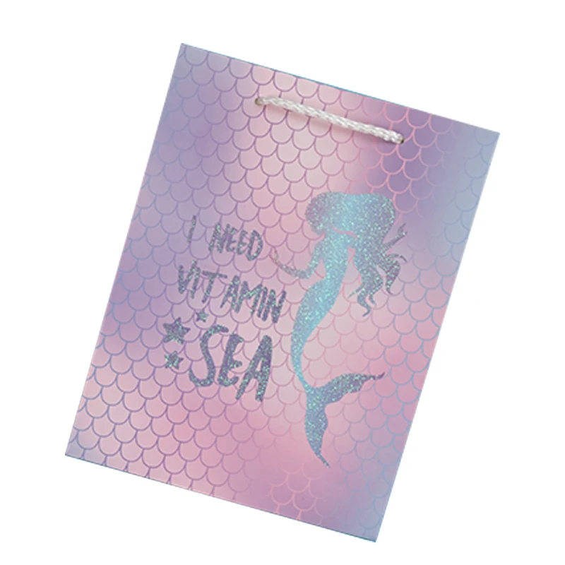

Mermaid Series Ins Style Valentine's Day Gift Bag Fashion Jewelry Bag Clothing Shopping Packaging Bag Portable Paper Bag