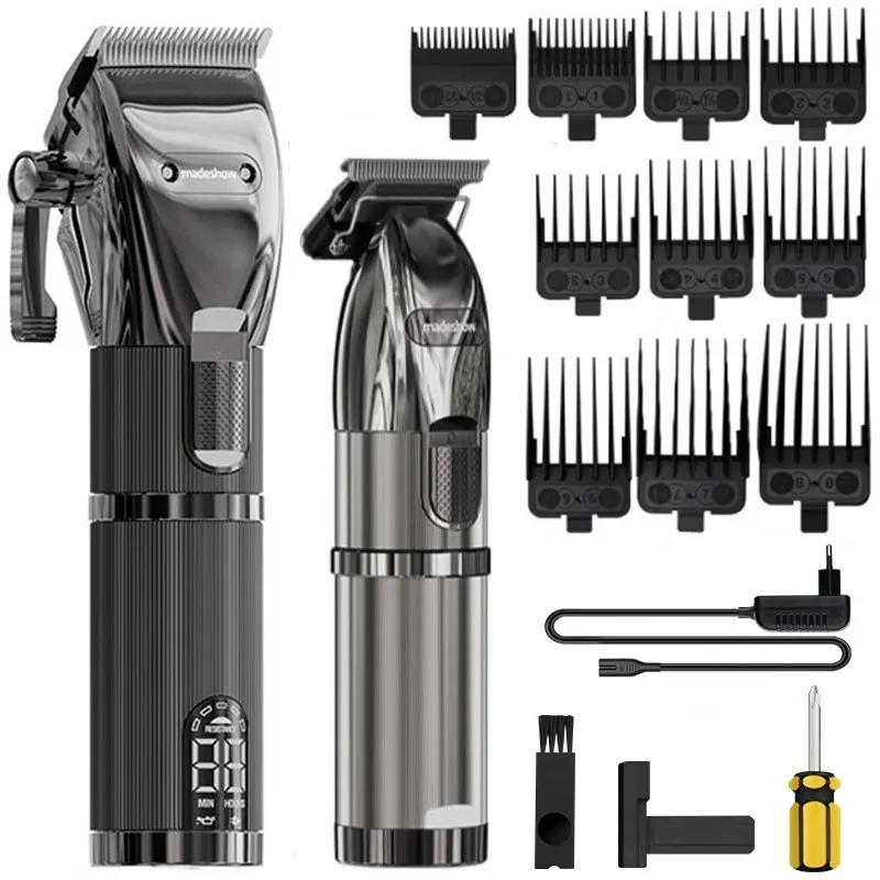 Barber Hair Clipper Madeshow M5F Hair Trimmer for Men Professional Hair Cutting Machine Finishing Haircut Rechargeable Black