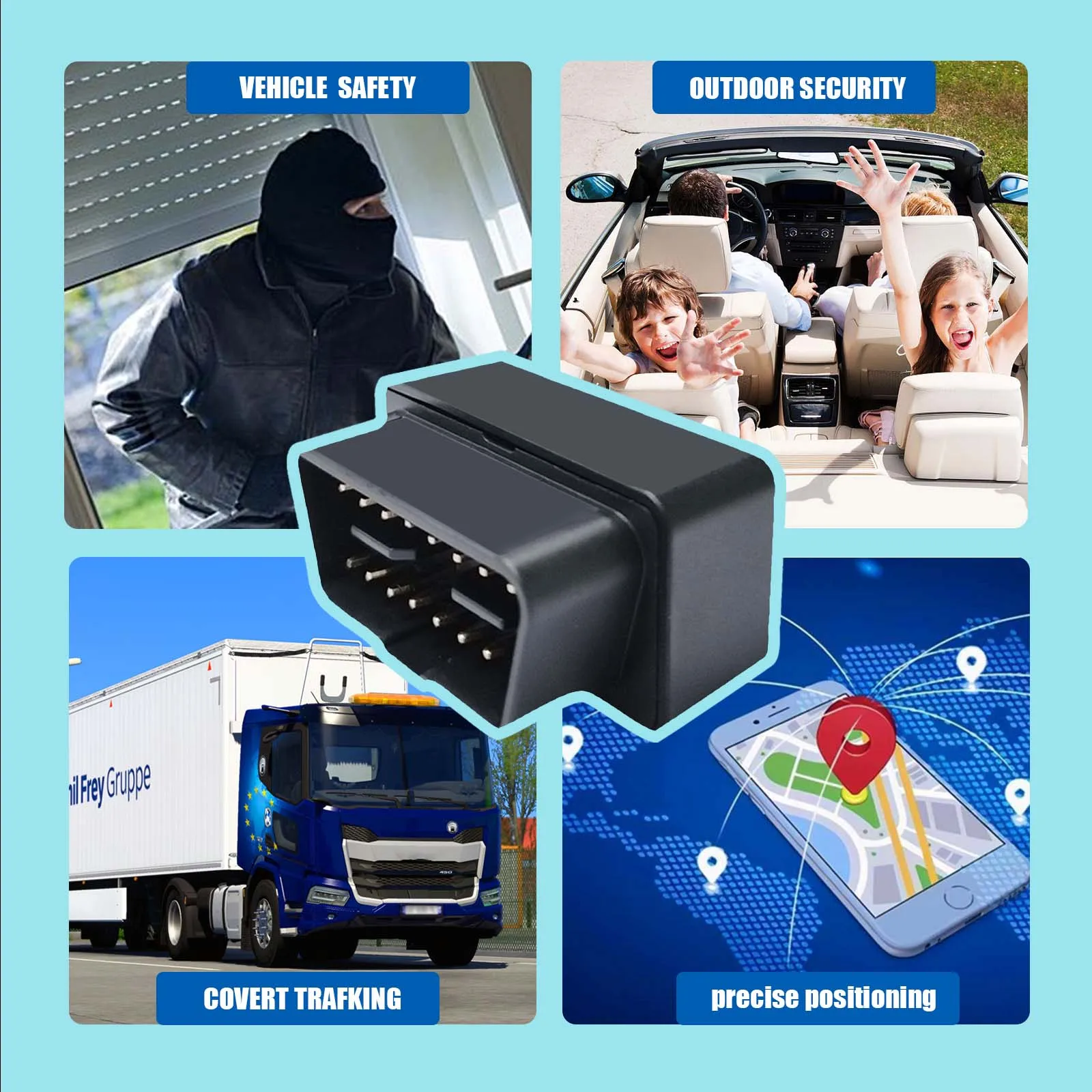 Фото OBD 4G LTE GPS-трекер для автомобиля с геозонами, воспроизведением маршрута, мониторингом скорости, без ежемесячных плат №3