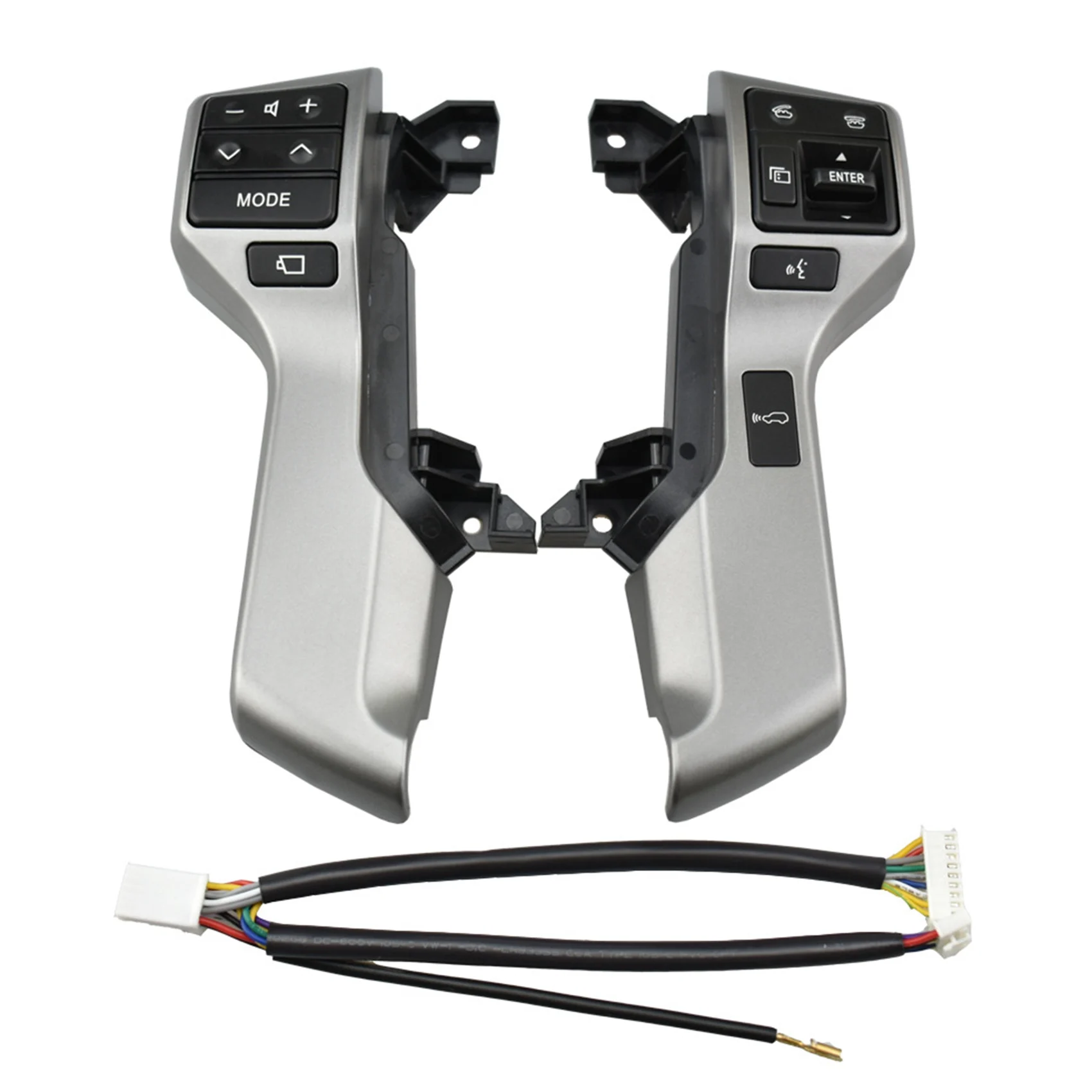 

Multifunction Steering Wheel Control Switch Audio Control Button 8425060180 for Toyota Land Cruiser Prado Silver Gray