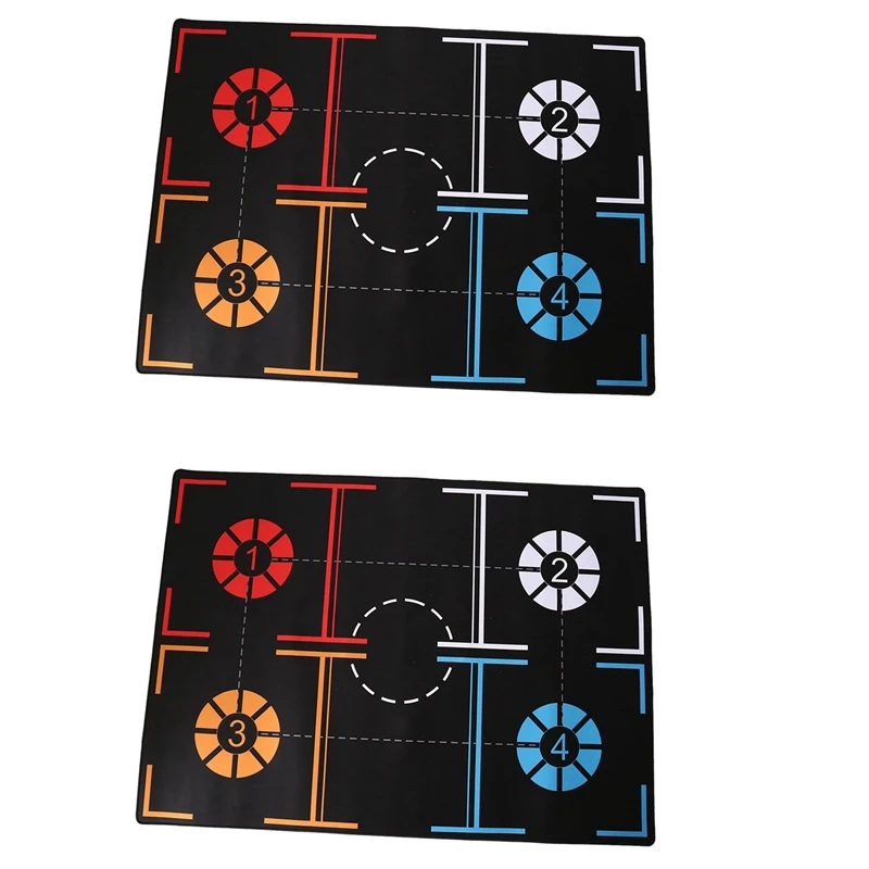 

2X Standard Basketball Training Mat Non-Slip Foot Practice Mat Dribble Control Auxiliary Footstep Mat 108 X 76Cm