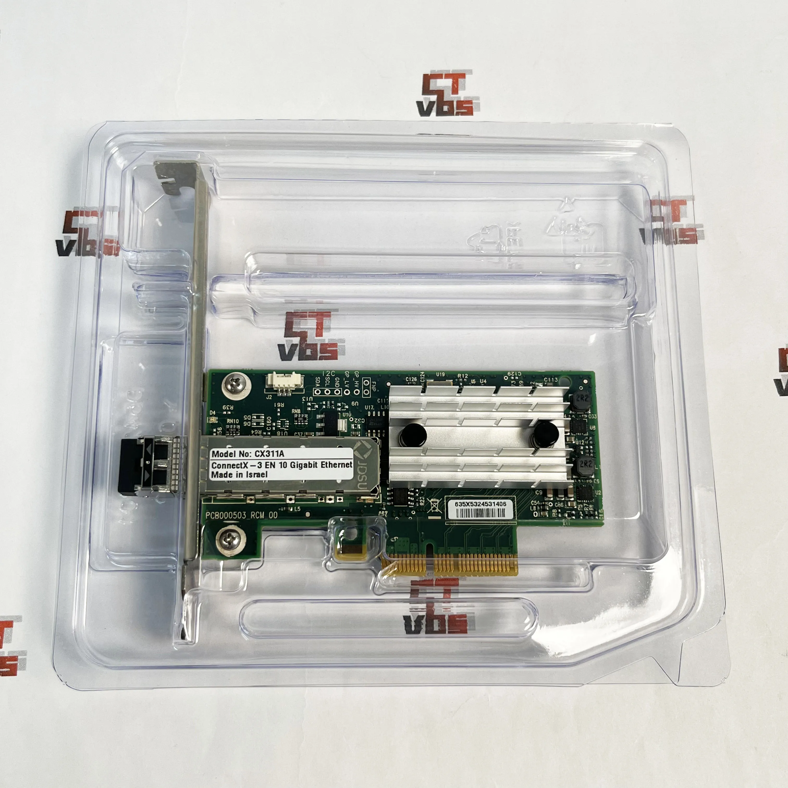 MCX311A-XCAT CX311A ConnectX-3 PCIe Network Adapter  SFP-10G-SR Optical Tranceiver Module