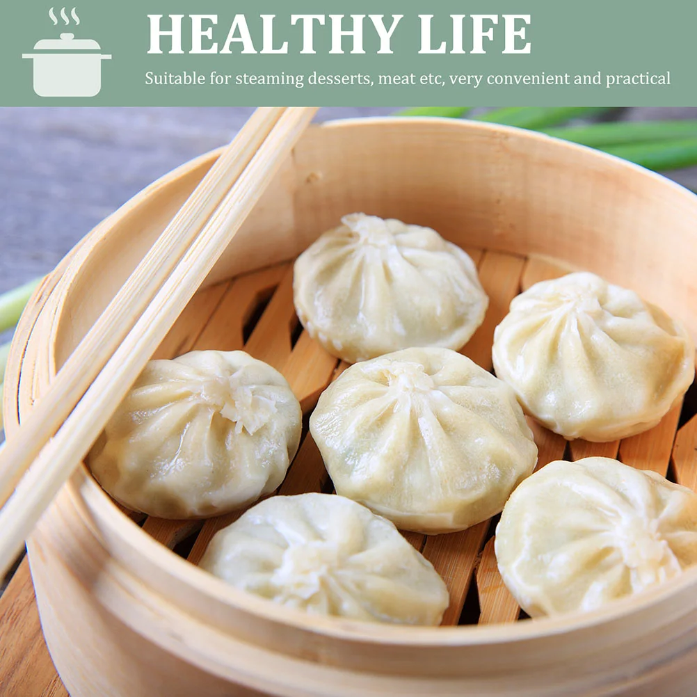 Посуда для приготовления пищи пароварка с корзиной крышкой бамбуковая