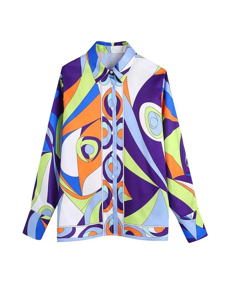 

Elegant Fashion Floral Print Collar Regular Sleeve Spring/autumn