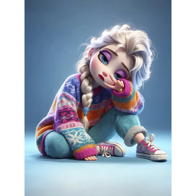 Комплект Алмазной Живописи Elza Q-edition 5d Diy Украшение Дома Сверкающая Картина Маслом