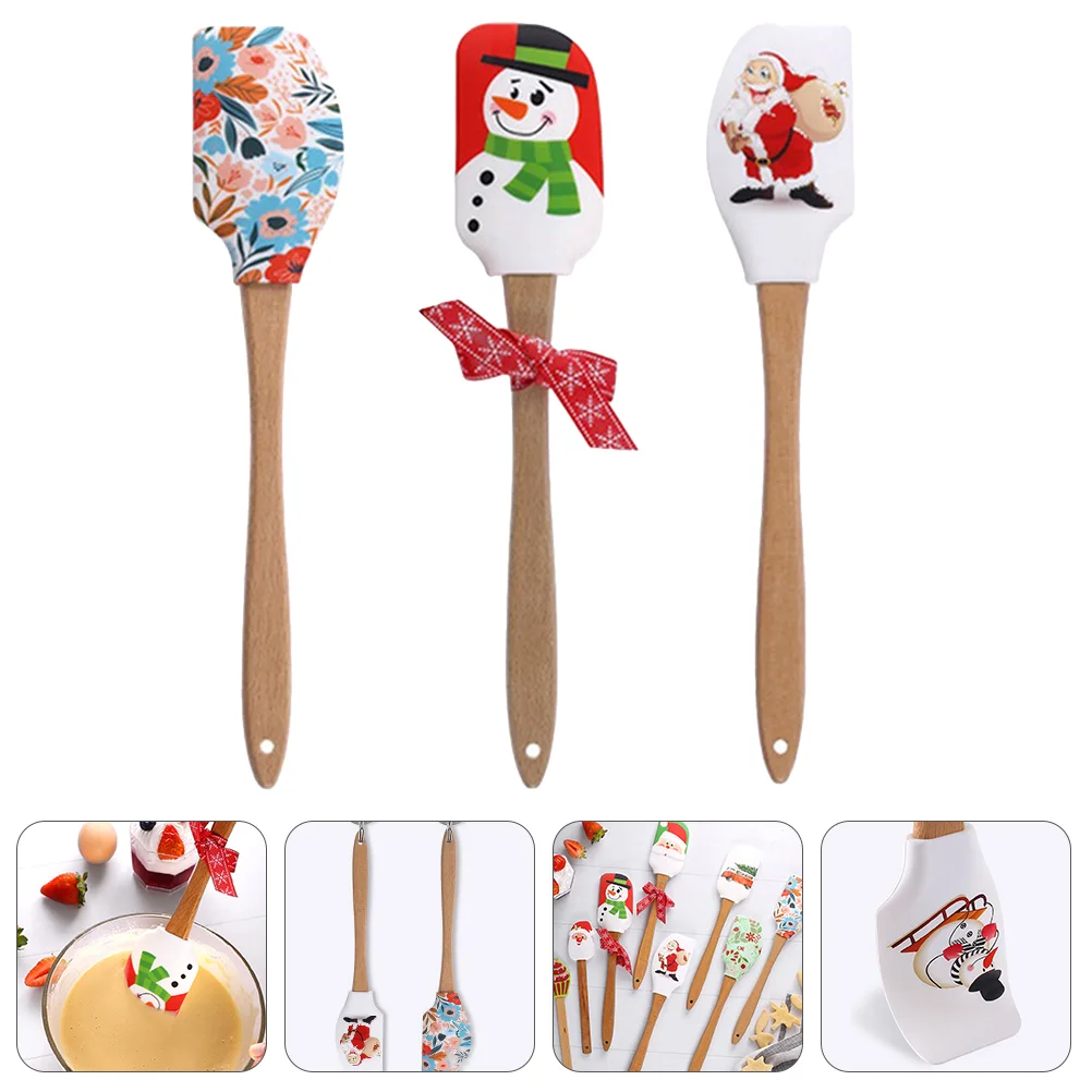 

3Pcs Spatula Mixing Handle Kitchen Tools Spatula Cake Spatula
