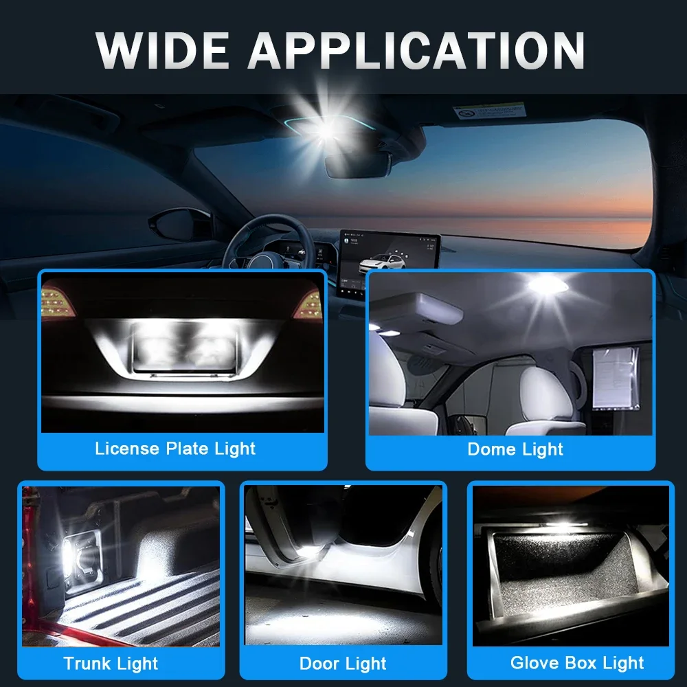 2 шт. T10 W5W Canbus светодиодный габаритный фонарь освещения номерного знака
