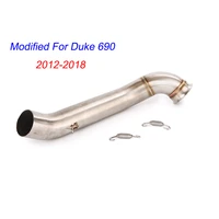 slip on motorcycle middle connect tube mid link pipe stainless steel modified for duke 690 2012 2018