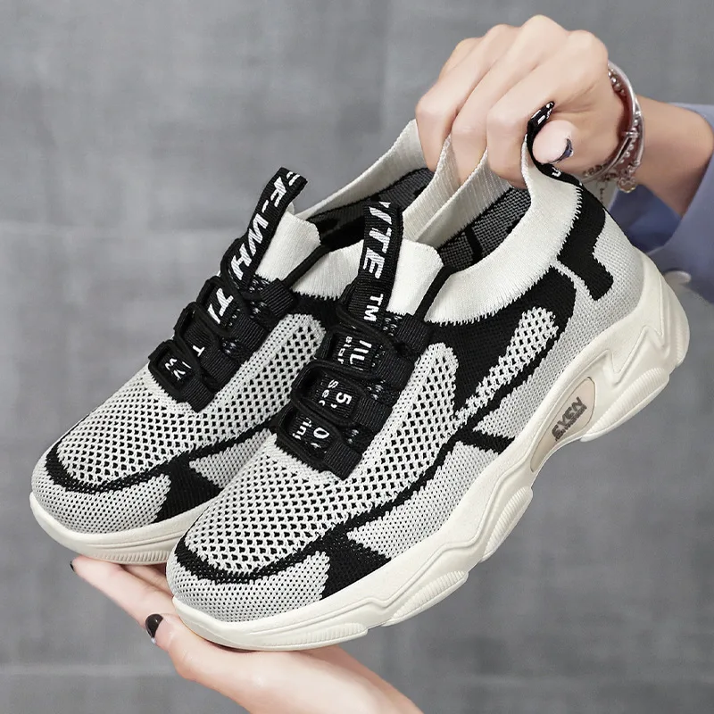 HKAZ-S2023 New Large Size Slip-On Walking Fashion Trend Color Matching Outdoor Lightweight and Breathable Sports Casual Shoes