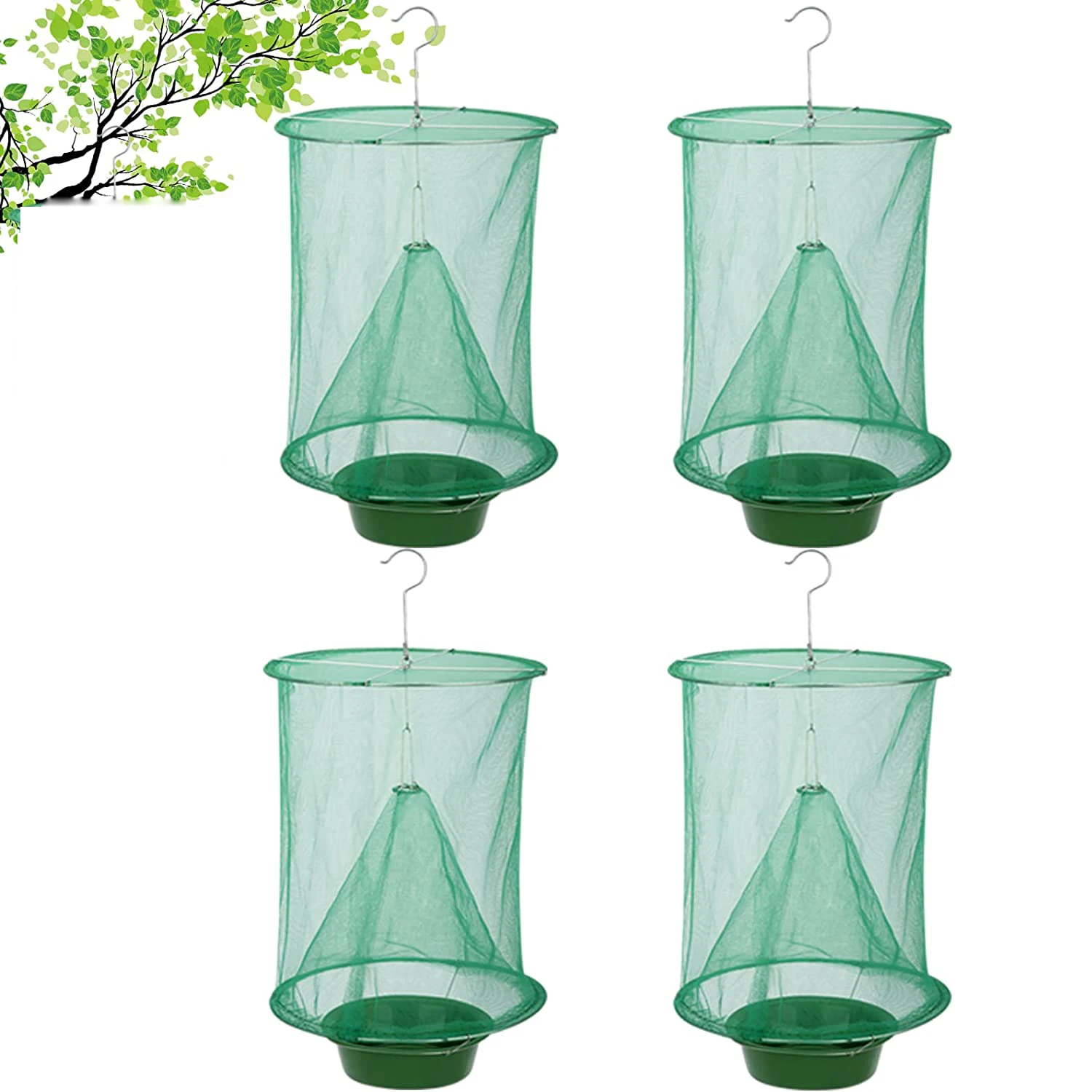 

The Ranch Fly Trap Reusable Fly Catcher Killer Cage Net Trap Pest Bug Catch for Indoor or Outdoor Family Farms Restaurants