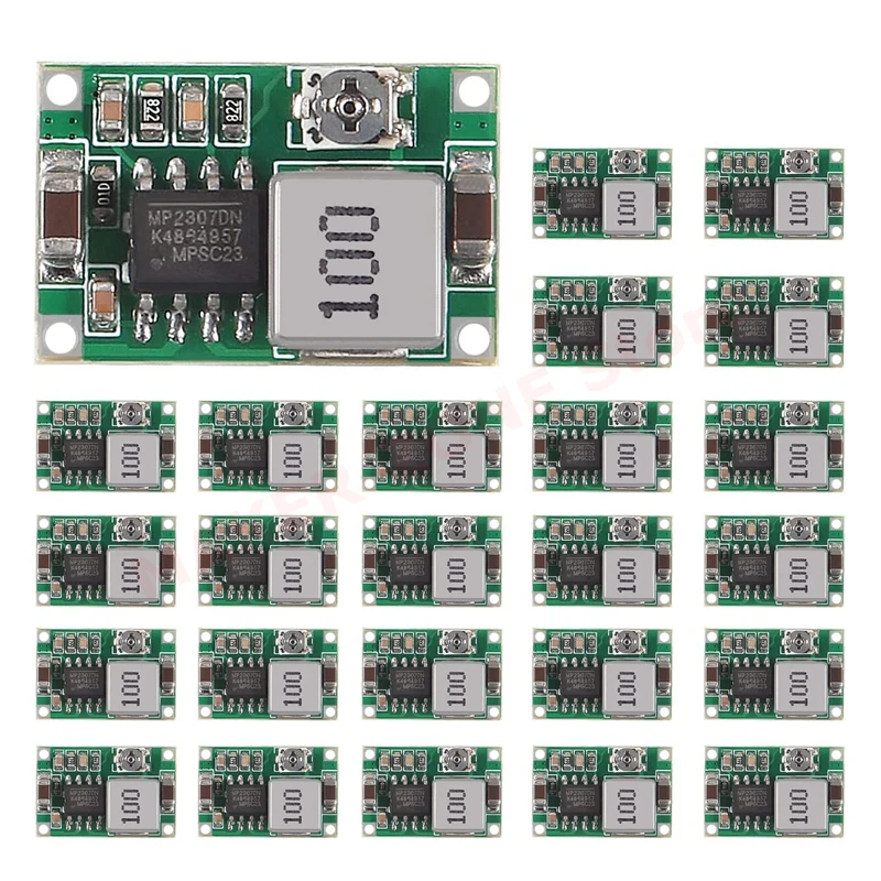 

25Pcs Mini 360 Buck Converter 3A DC Voltage Regulator Power Module DC-DC Voltage Regulator 4.75- 23 V to 1.0- 17 V