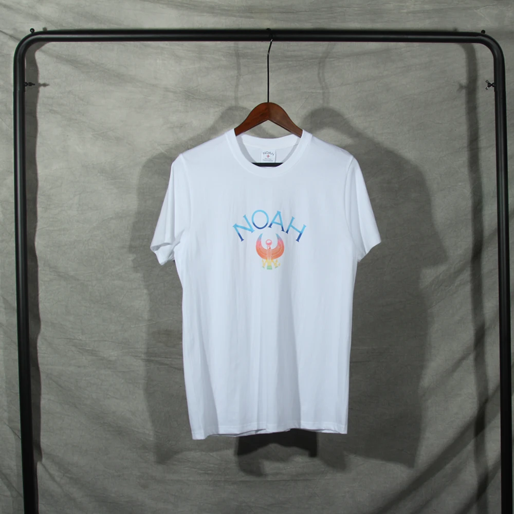 

Рубашка 20ss в стиле хип-хоп для мужчин и женщин, уличная одежда с принтом орла, хлопковая футболка с надписью 1: 1 Ноя, черного и белого цвета