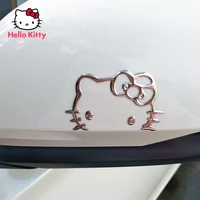 hello kitty car logo modification 3d stereo car sticker rearview mirror decoration tail sticker car sticker