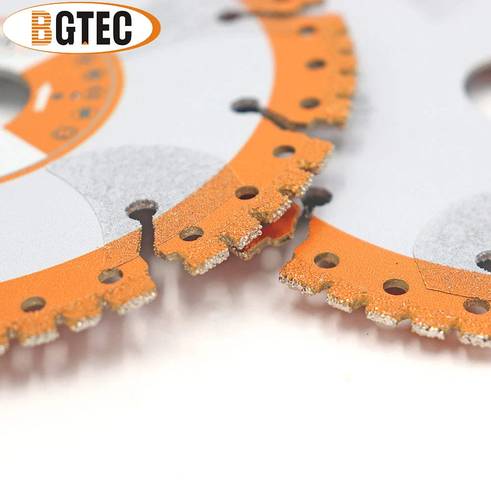 BGTEC 1pc All Purpose Diamond Cutting Disc Dimeter 100mm Steel Rebar Concrete Masonry Vacuum Brazed Demolition Blade 4 Inch - купить по