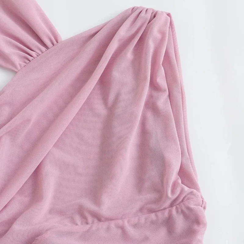 Боди женское Сетчатое с оборками без рукавов открытой спиной