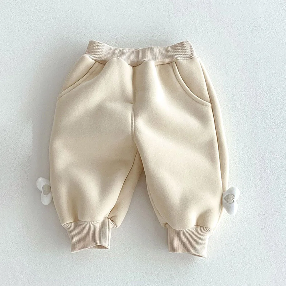 Детские штаны для девочек Зимние флисовые плотные теплые школьные детские брюки