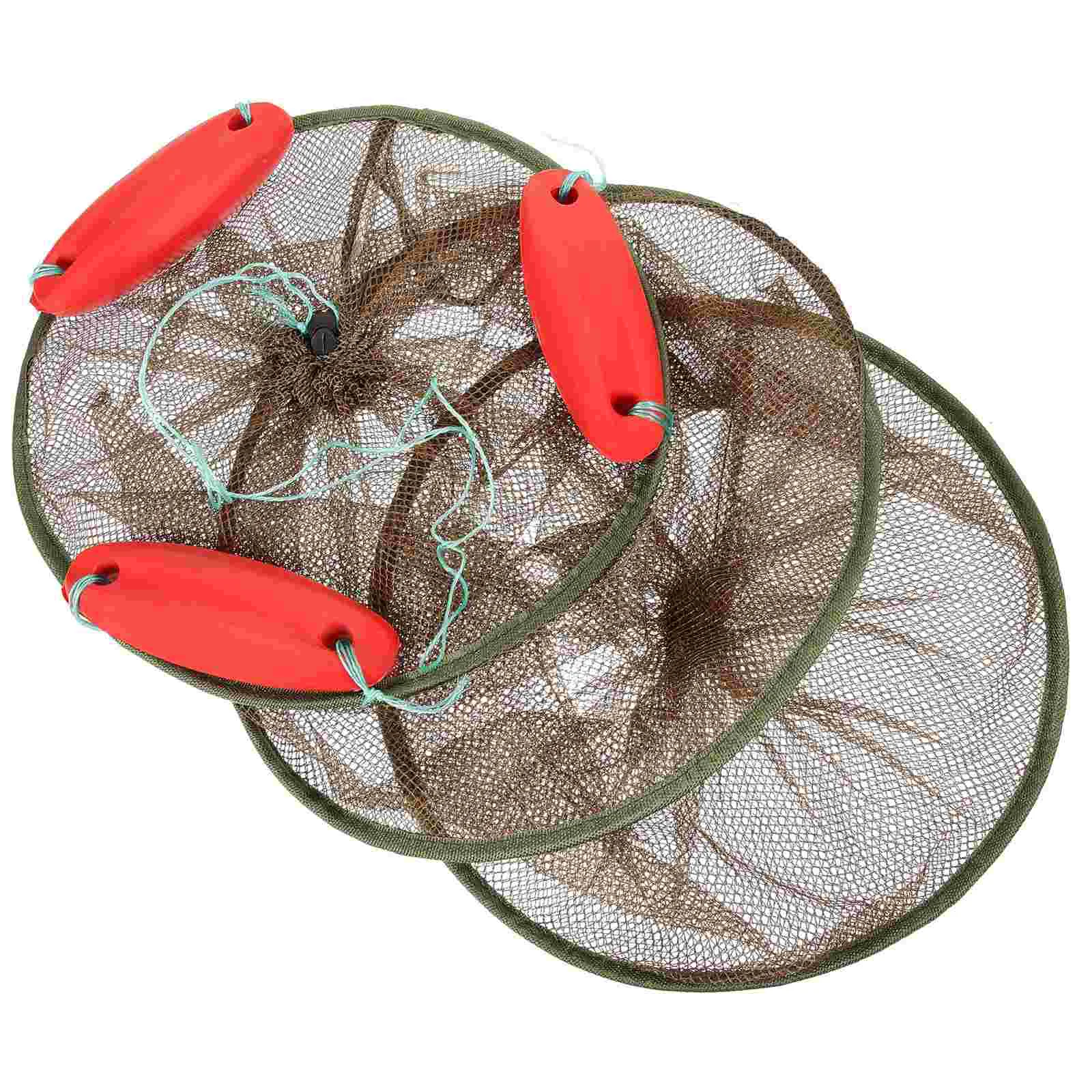 

Fishing Basket Collapsible Net Mesh Netting Lightweight Shrimp Nylon Catching Wear-resistant Guard Supplies Landing For the sea