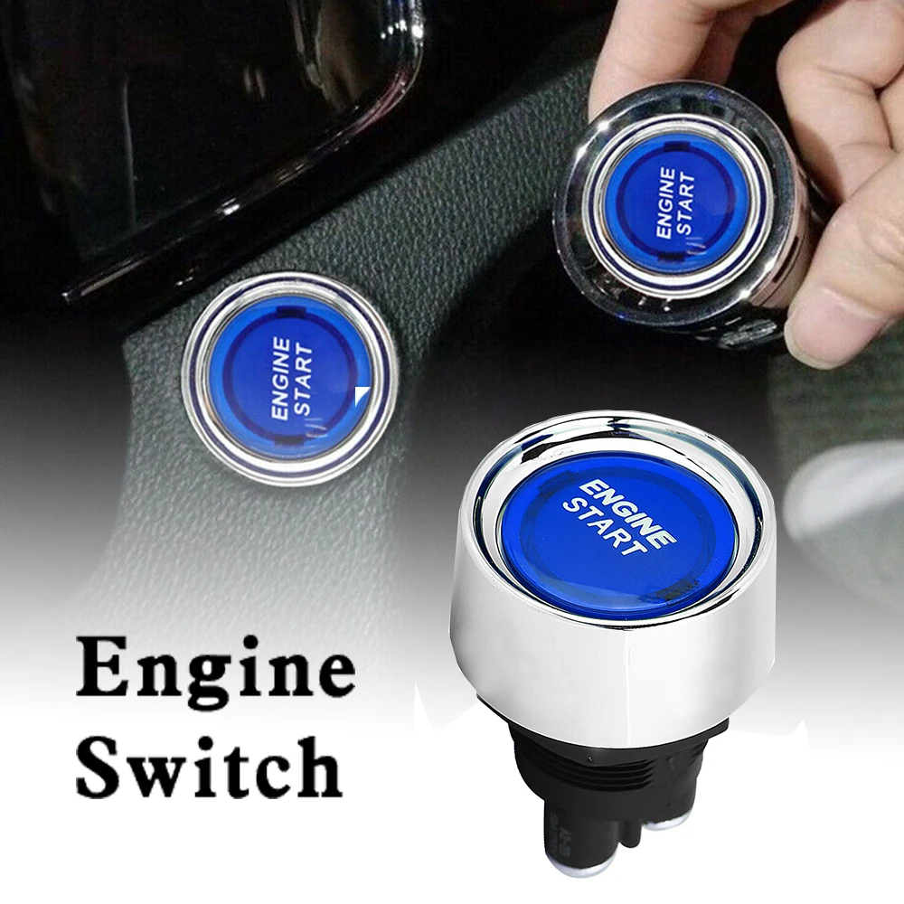 50A 12V/24V Car Engine Start Push Button Keyless Switch DC Racing Small Start Button Ignition Starter On Off Switches