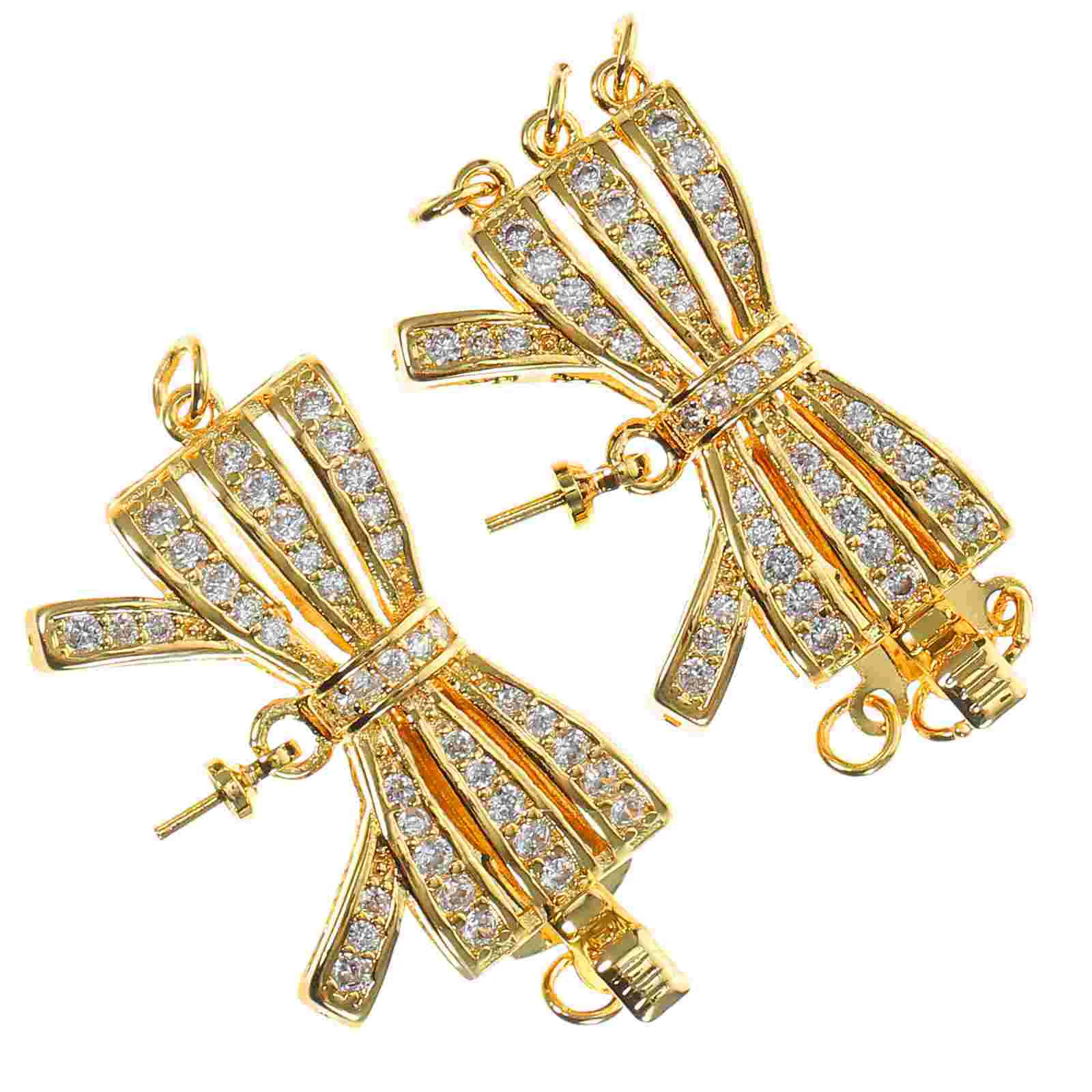 2Pcs Jewelry Clasp Necklace Layering Clasp Necklace Bracelet Connecting Buckle Necklace Pendant Buckle