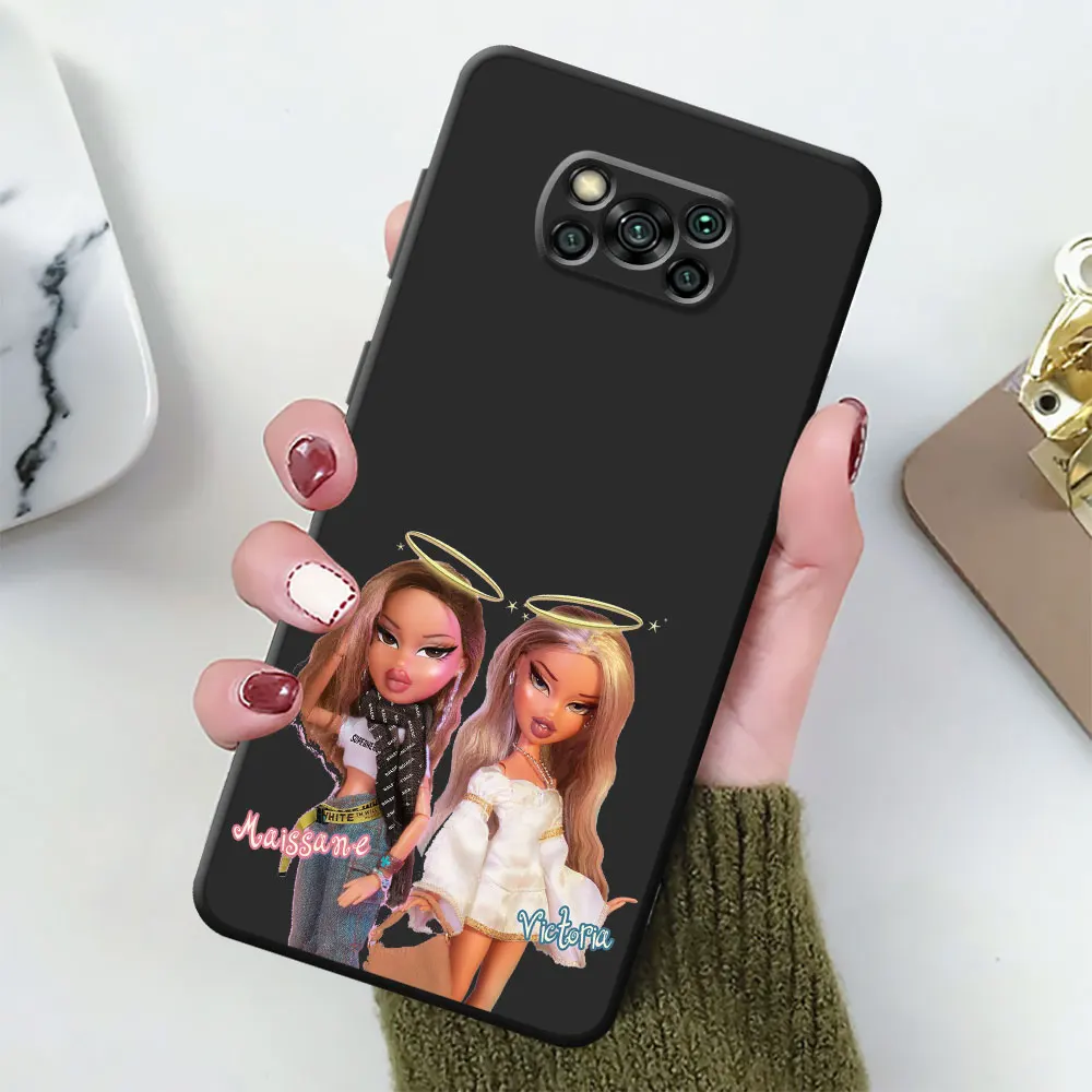 Фото Матовый чехол с милой куклой для Xiaomi Redmi K40 Pro A1 Plus K60e K50 Gaming K40S K50i K60 K50 Ultra K50 Pro K40, мягкий чехол из ТПУ №2