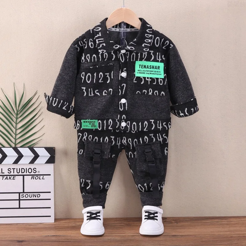 

Tracksuits Spring Autumn For Boys 1 2 3 4 Years Children Casual Coats Pants 2pcs Clothes Sets Baby Outfits Kids Suit 2022 New