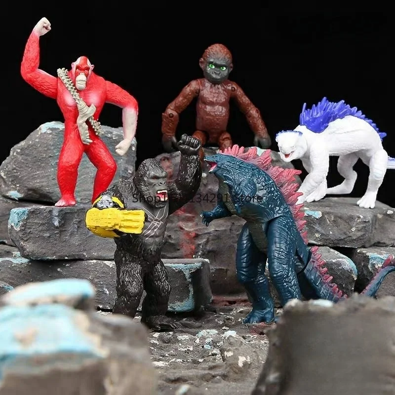 2025 Playmate Godzilla Wars King Kong 2, мини-коллекция, каменная мускулатура, ящерица, горилла, маленькая обезьяна, игрушка, Коллекционная модель, подарок (art.: 3920d16871c8d) - 3920d16871c8d
