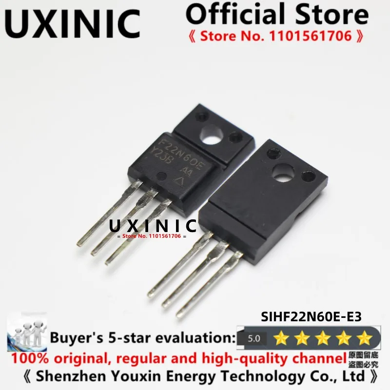 

UXINIC 100% New Imported Original SIHF22N60E-E3 F22N60E SIHF22N60E TO-220F N-channel MOS FET 20A 600V