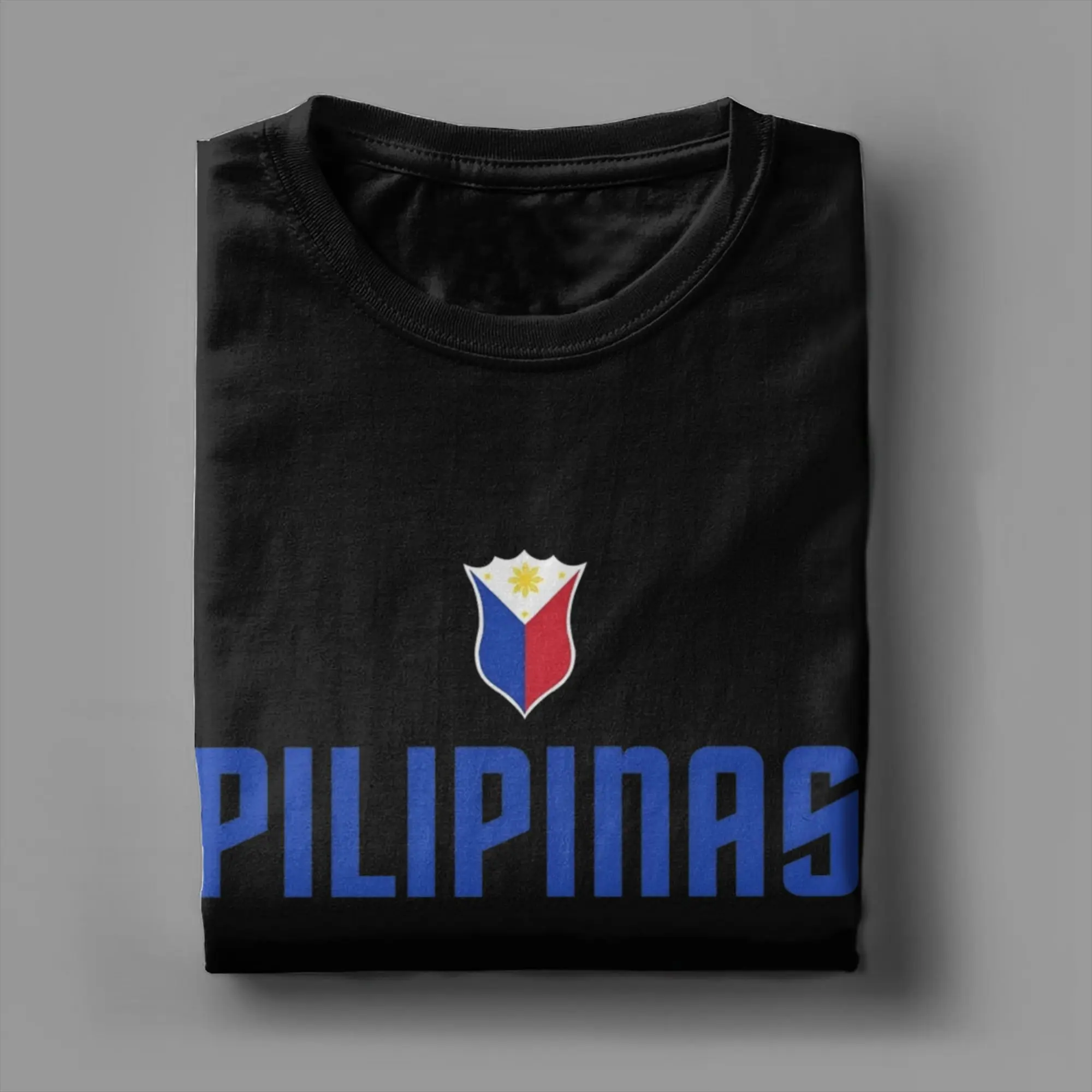 Фото Футболки Pilipinas Basketball Philippines для мужчин, хлопковые топы, рубашки в стиле харадзюку, с круглым вырезом, короткий рукав. №5