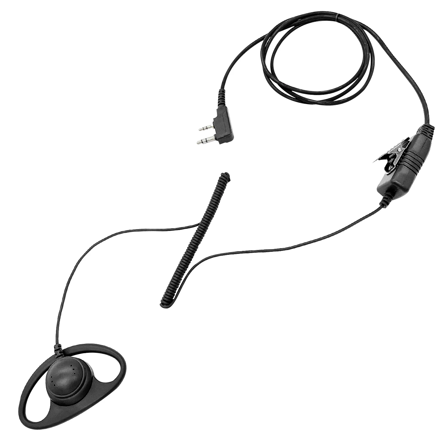 

D type hanging ears Big PTT walkie-talkie Earpiece police microphone for baofeng UV-3R, UV-5R, UV-5RA, UV-5X3, UV-5RX3, UV-5R