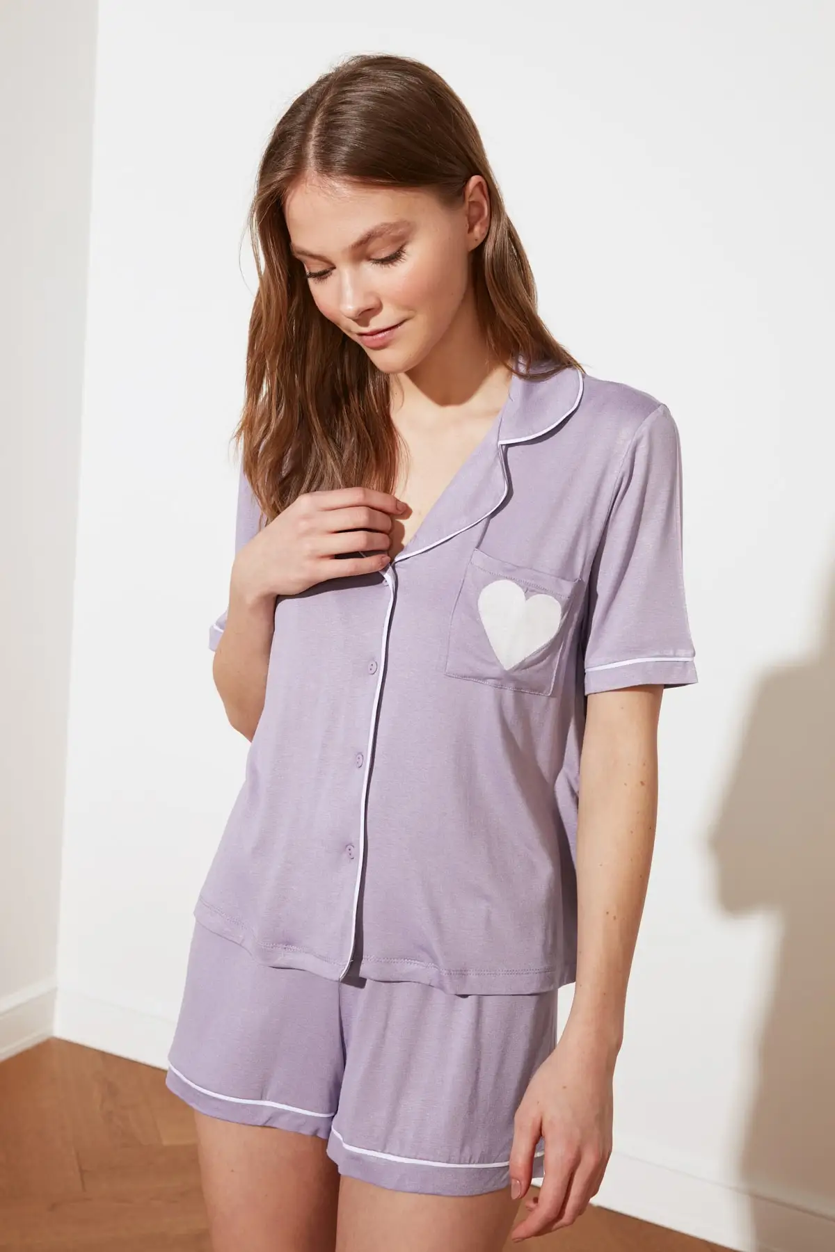 

Trendyol Printed Knitted Pajamas Set THMSS21PT0570