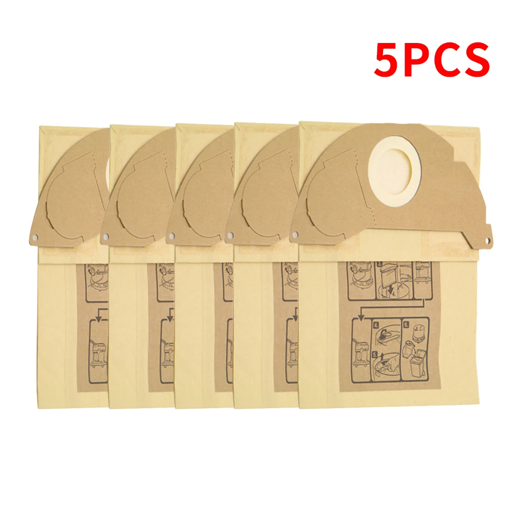 

5 PCS Vacuum Cleaner Paper Filter Bags Dust Bag Replacement for Karcher A2000 series WD2.250 6.904-322.0