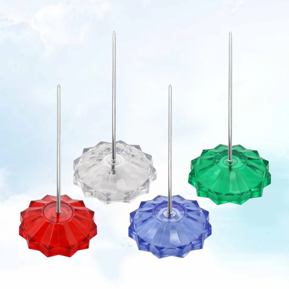 

4pcs Desk Receipt Spike Straight Rod Paper Holder Metal Check Spindle Kitchen Accessory for Memo Receipt Notes ( Assorted Color