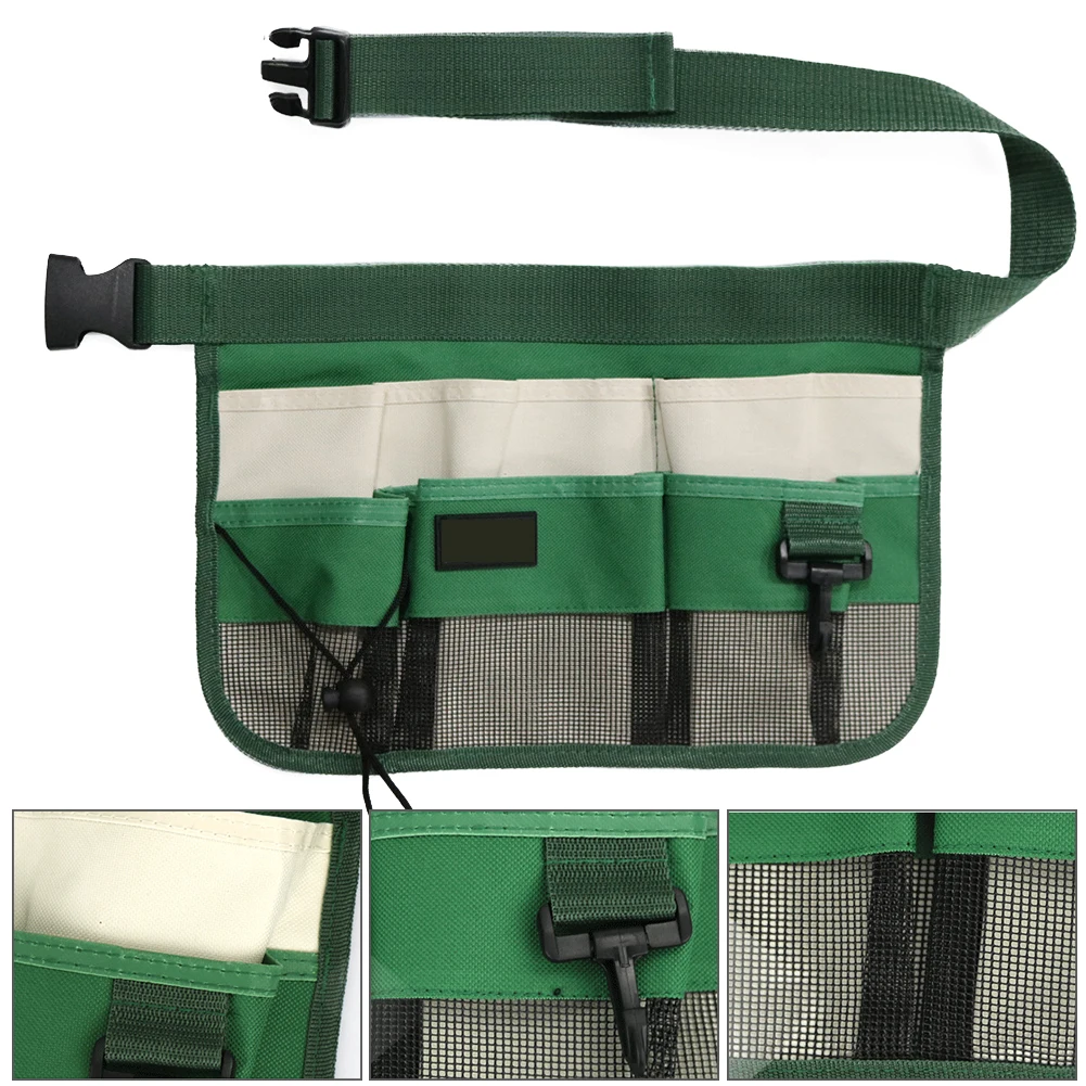 

Oxford Cloth Restaurant Apron Waist Tool Bag Adjustable Belt Electrician Storage Holder Multi-pockets Garden Multi-functional
