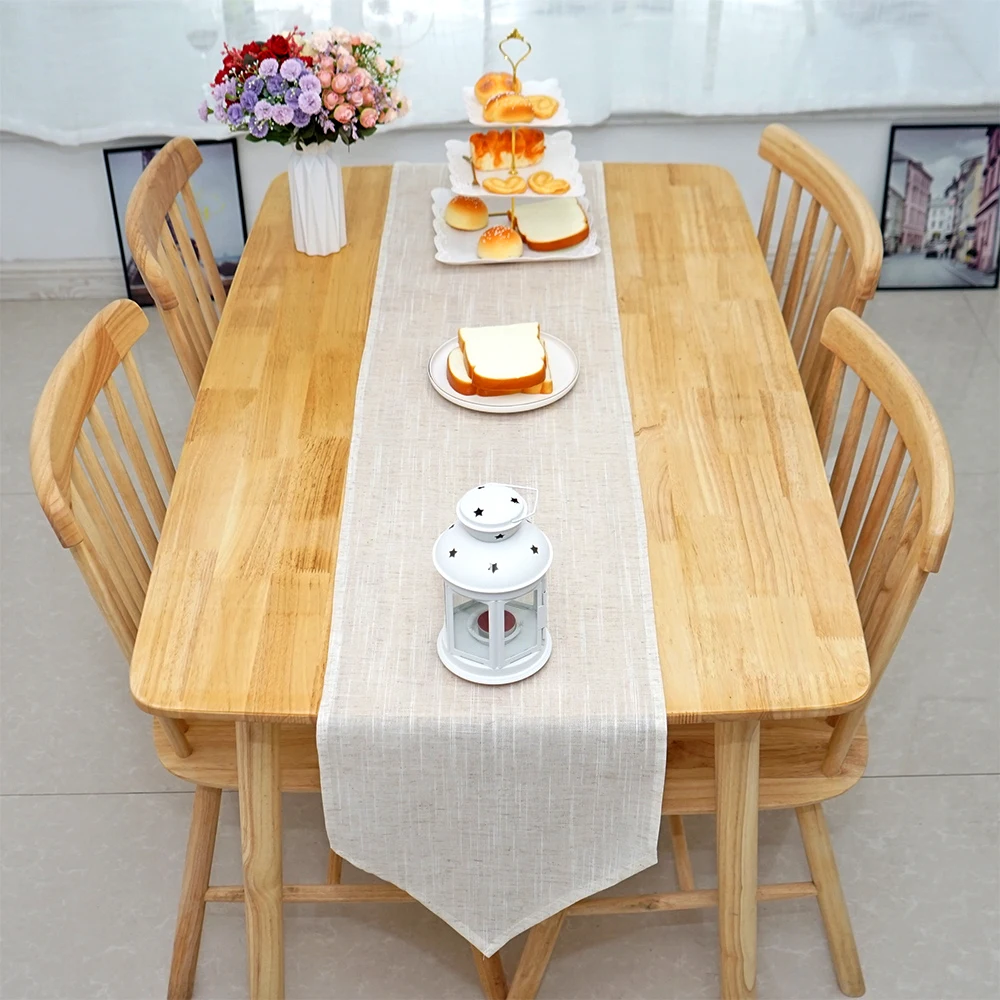 Домашняя Декоративная скатерть из льна в деревенском стиле винтажный Чехол для