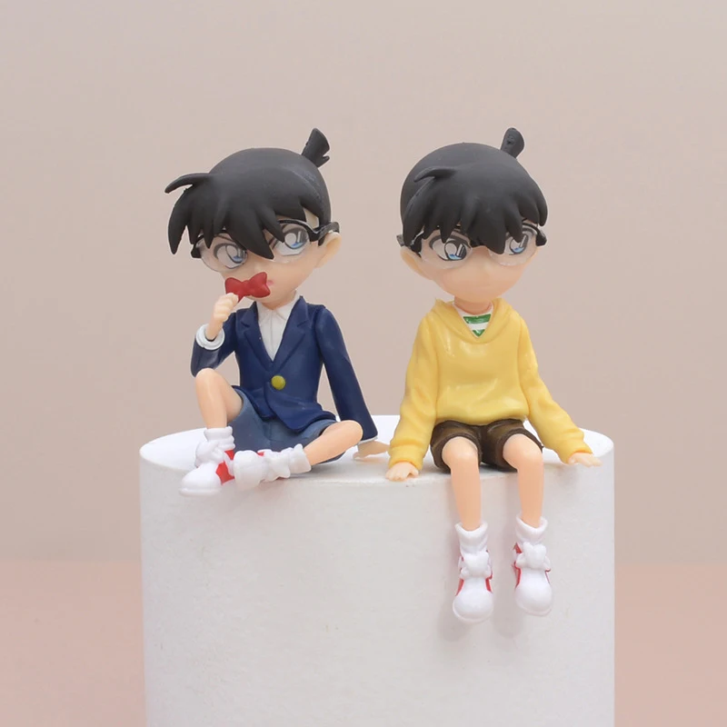 

7-10cm Anime Detective Conan Action Figure Shinichi Kudo Conan Edogawa Detective Reasoning Kawaii Doll PVC Collectible Model Toy