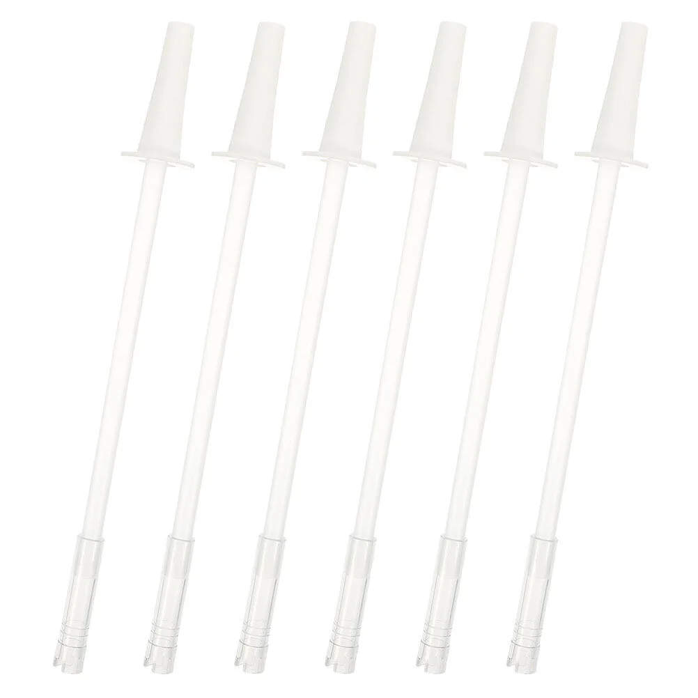 

6 Sets Pot Belly Cup Straw Straight Tumbler Accessories Reusable Water Bottle Supplies Carafe Juice Accessory Sports Washable