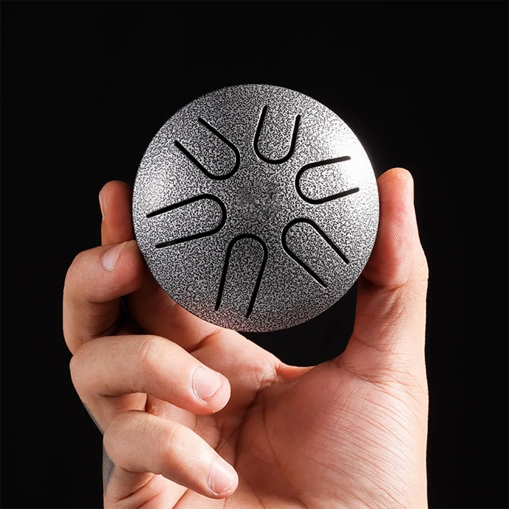 

3.7inch Mini Handpan Drum Portable Yoga Practice Steel Tongue Drum Meditation Hand Pan Drum For Children's Music Education