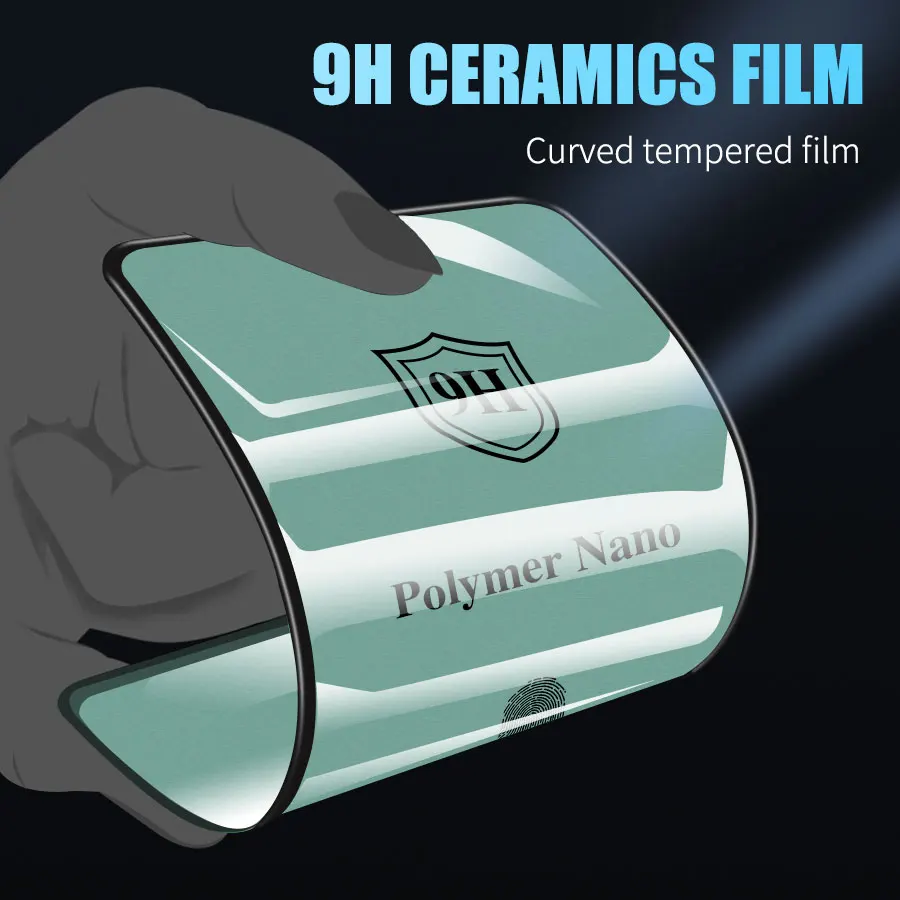 

Full Glue Curved Ceramic Tempered Glass For Samsung Galaxy S21 S20 Ultra S10 S9 S8 Note 20 8 9 10 Plus 5G Screen Protector Film