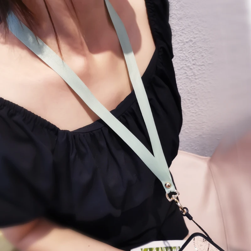 Neck Strap Metal Heart Clip Lanyard Mobile Phone Straps Strap Wrist Rope Phone Wrist Straps Hanging Rope Ornaments