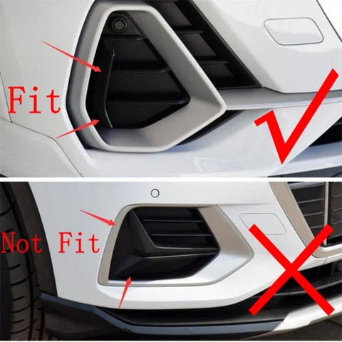 Внешние аксессуары для Audi Q3 F3 2019-2023, передние противотуманные фары, лампы, украшение для век, бровей, обшивка, Стайлинг