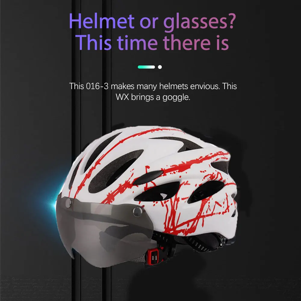 

Ultralight Breathable Comfortable Cycling Mountain Road Bike Helmet With Goggles Integrated Driving Male Female Riding Helmets