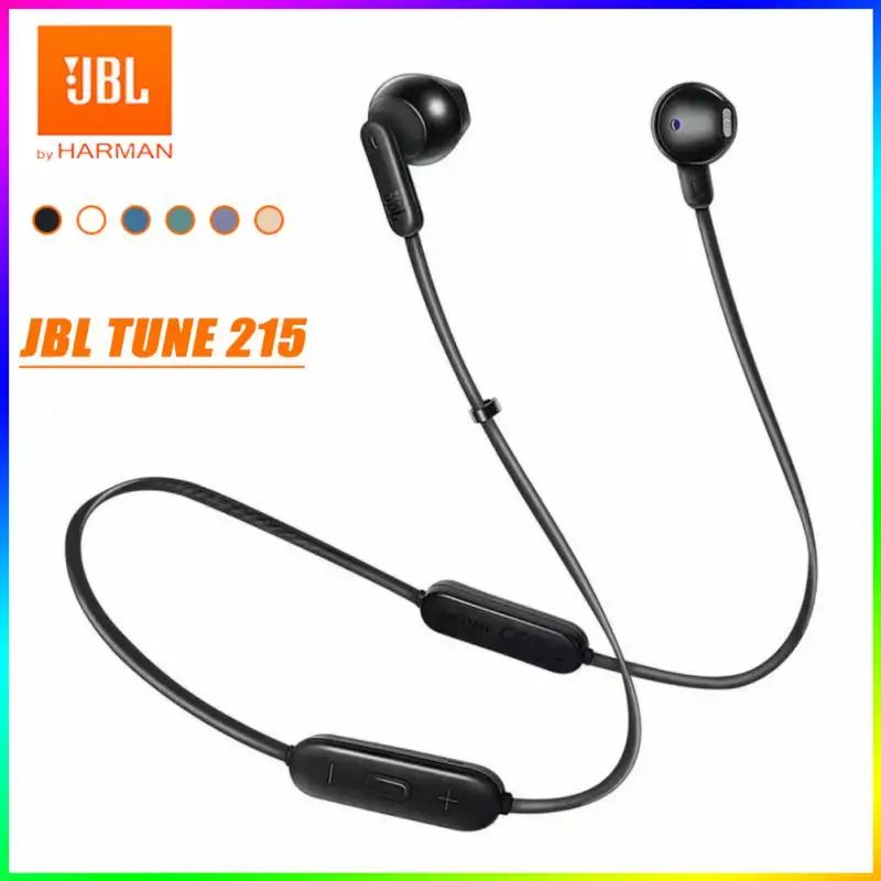 JBL T215 3.5mm Wired Earphones Stereo Music Deep Bass Earbuds TUNE215 Headset Sport Earphone In-line Control Handsfree With Mic