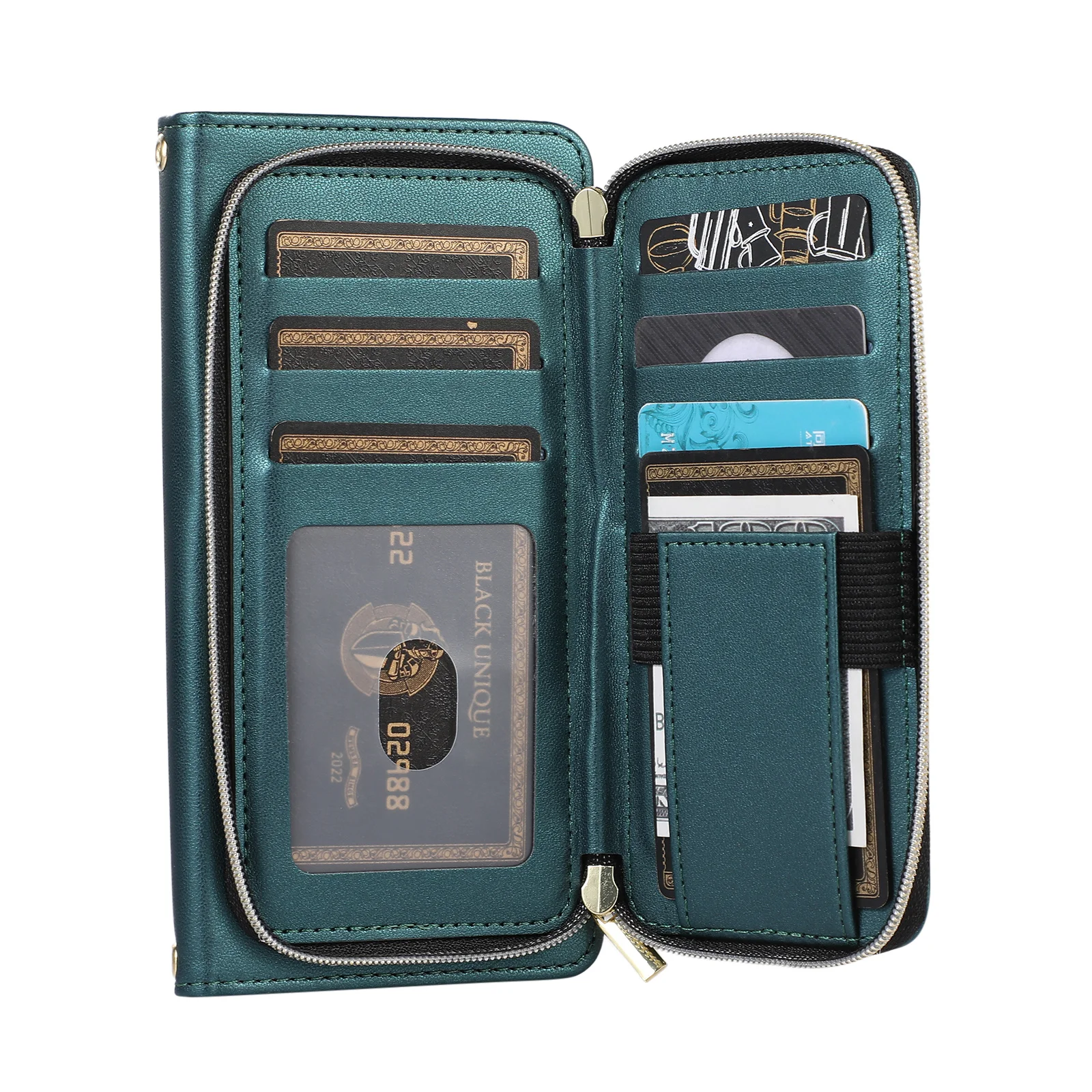 Кожаный чехол-кошелек на молнии для Google Pixel 8 Pro 7 7A 6 6A