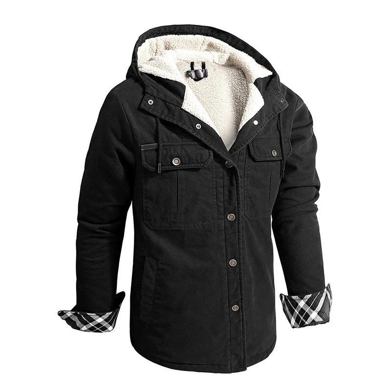 

2022 Mens Winter New Autumn Coat Parkas Cotton Thickened Casual Hoodies Loose Heavy Outdoor Jacket Climbing Clothes